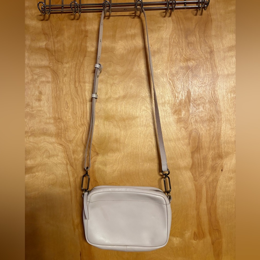 Madewell Cream Crossbody Leather Bag
